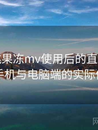 天美密桃果冻mv使用后的直观印象整理：在手机与电脑端的实际体验差别