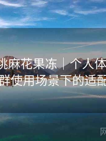 天美蜜桃麻花果冻｜个人体验整理：不同人群使用场景下的适配度观察