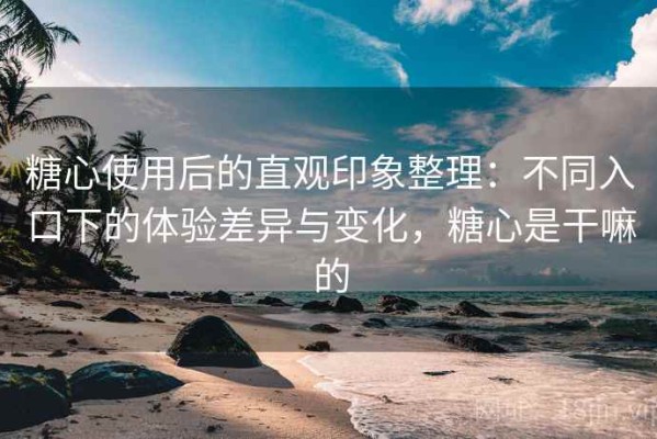 糖心使用后的直观印象整理：不同入口下的体验差异与变化，糖心是干嘛的