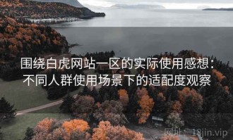 围绕白虎网站一区的实际使用感想：不同人群使用场景下的适配度观察