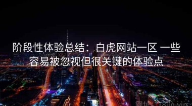 阶段性体验总结：白虎网站一区 一些容易被忽视但很关键的体验点
