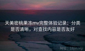 天美密桃果冻mv完整体验记录：分类是否清晰，对查找内容是否友好