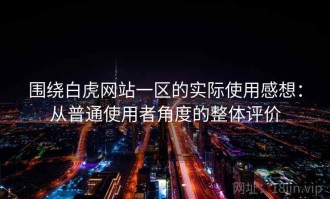 围绕白虎网站一区的实际使用感想：从普通使用者角度的整体评价