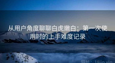 从用户角度聊聊白虎嫩白：第一次使用时的上手难度记录