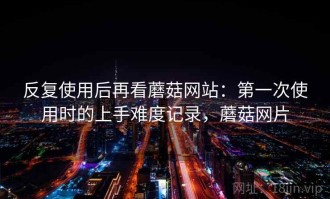 反复使用后再看蘑菇网站：第一次使用时的上手难度记录，蘑菇网片