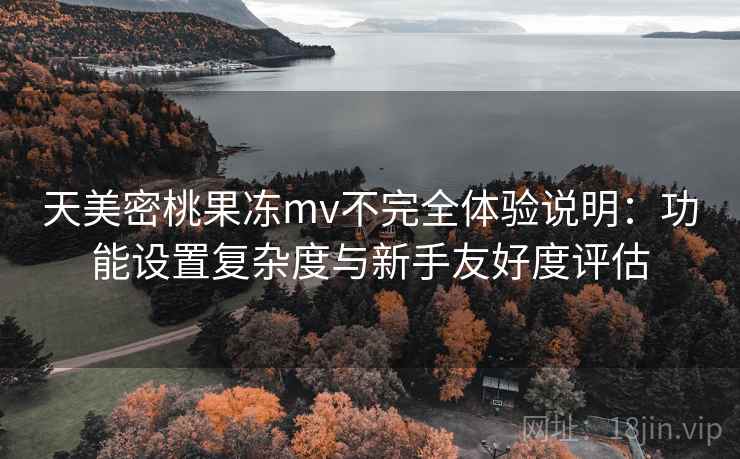 天美密桃果冻mv不完全体验说明：功能设置复杂度与新手友好度评估