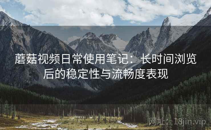 蘑菇视频日常使用笔记：长时间浏览后的稳定性与流畅度表现
