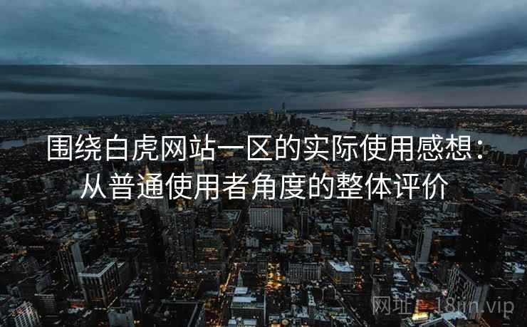 围绕白虎网站一区的实际使用感想：从普通使用者角度的整体评价