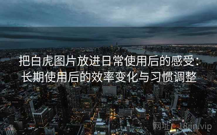 把白虎图片放进日常使用后的感受:长期使用后的效率变化与习惯调整 把白虎图片放进日常使用后的感受:长期使用后的效率变化与习惯调整