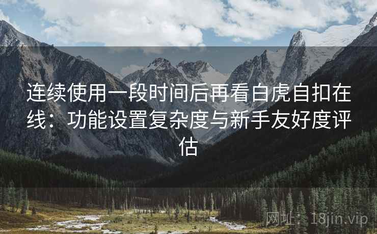 连续使用一段时间后再看白虎自扣在线：功能设置复杂度与新手友好度评估
