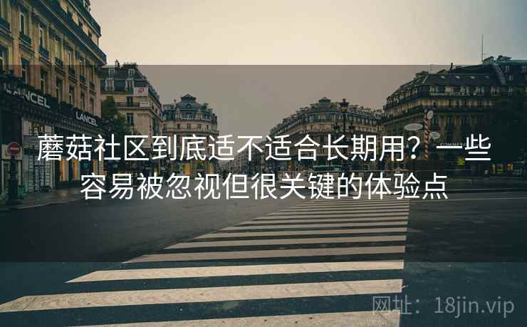 蘑菇社区到底适不适合长期用?一些容易被忽视但很关键的体验点 蘑菇社区到底适不适合长期用?一些容易被忽视但很关键的体验点