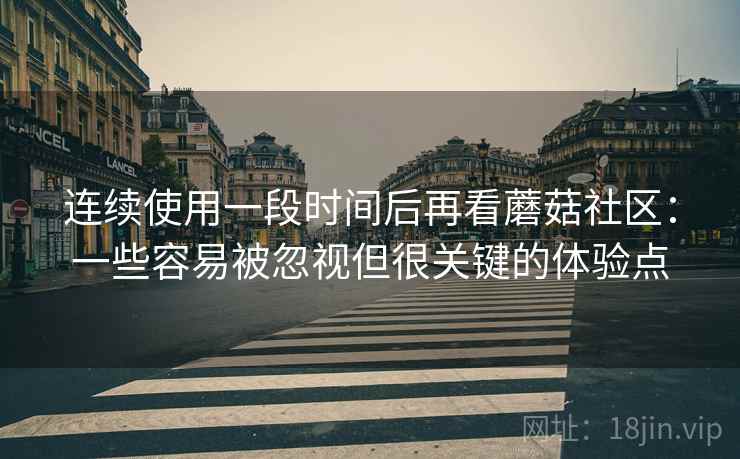 连续使用一段时间后再看蘑菇社区:一些容易被忽视但很关键的体验点 连续使用一段时间后再看蘑菇社区:一些容易被忽视但很关键的体验点
